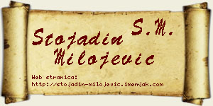 Stojadin Milojević vizit kartica